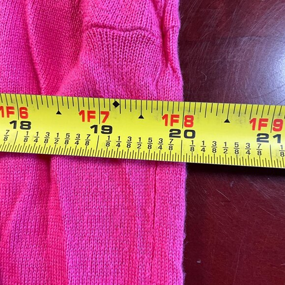 VTG Mens Polo Ralph Lauren Hot Pink Cashmere Cotton Knit VNeck Sweater (Medium) - Picture 7 of 8